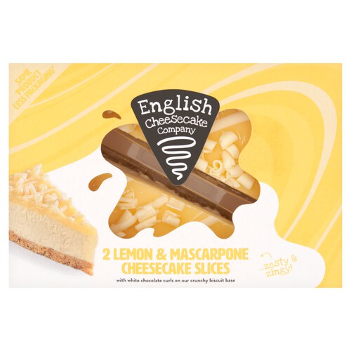 English Cheesecake Company 2 Zesty Lemon & Mascarpone Cheesecake Slices