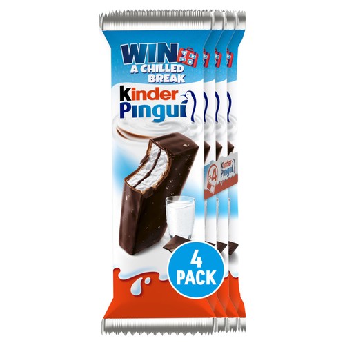 Kinder Pingui Chocolate Sponge 4 x 30g