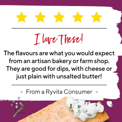 Ryvita Thins Rosemary & Sea Salt Flatbread Crackers 