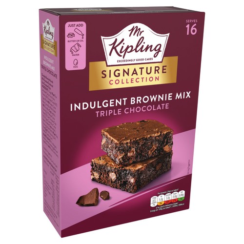 Mr Kipling Signature Baking Triple Chocolate Brownie Cake Mix 379g