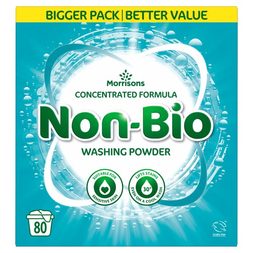 Morrisons Non Bio Laundry Powder 80 Washes 