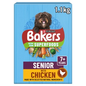 BAKERS Superfoods Senior Chicken with Vegetables Dry Dog Food 1.1kg