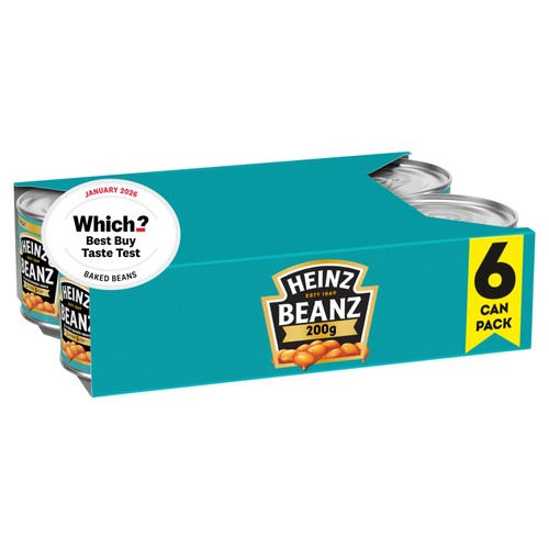 Heinz Baked Beans in Rich Tomato Sauce 6 x 200g