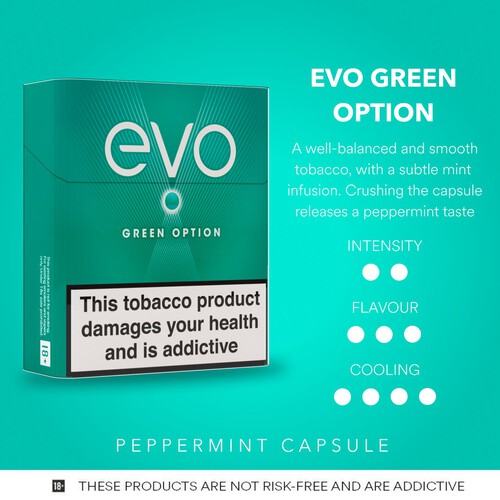 EVO Green Option Tobacco Sticks Berry-Mint Flavor on Demand 20 Pack