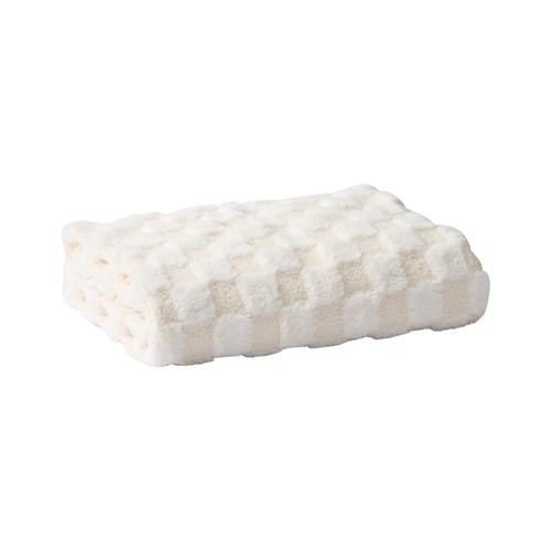 Nutmeg Home Checkerboard Fleece Throw 130 x 170cm