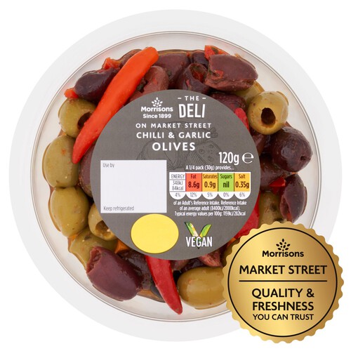 Market Street Deli Chilli & Garlic Olives