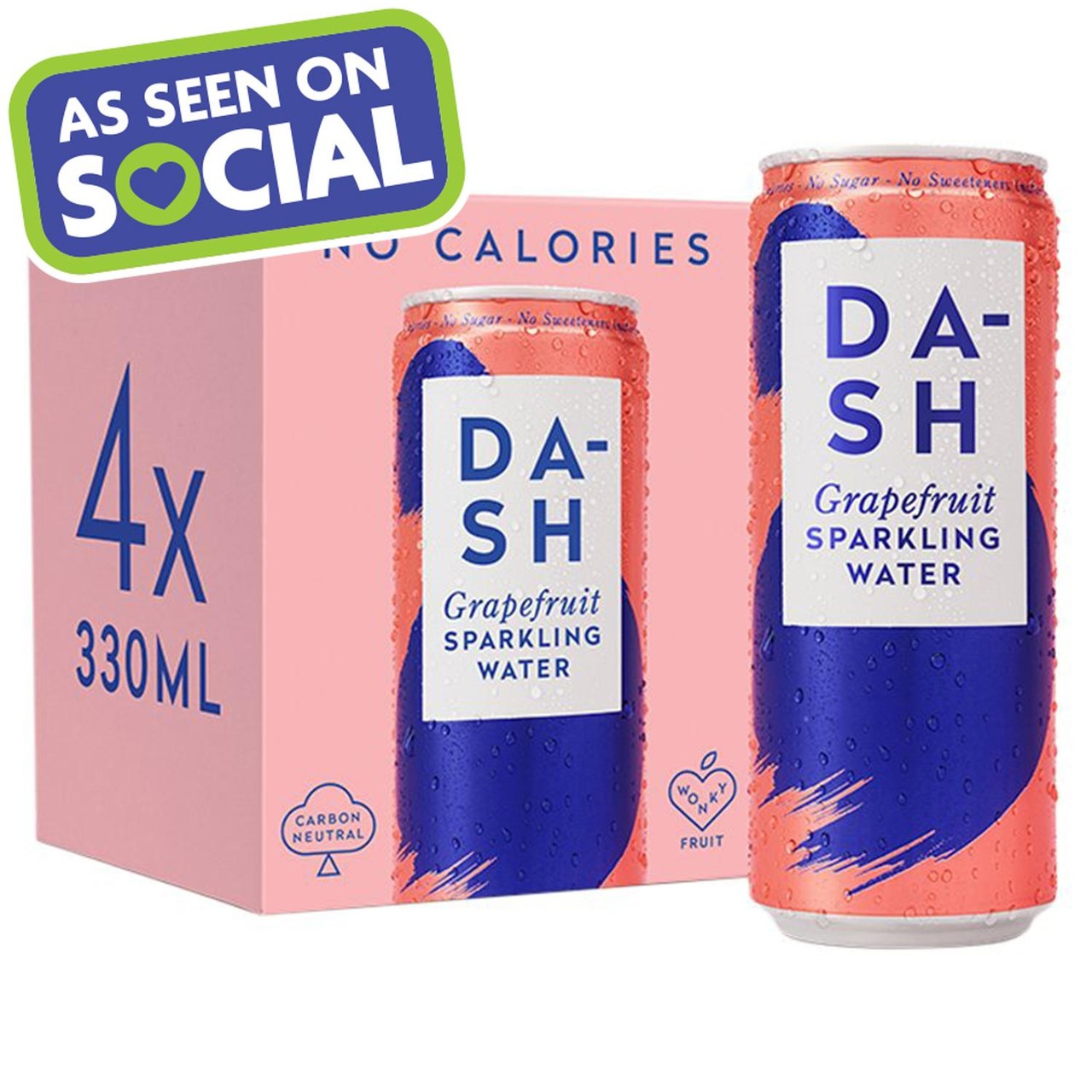 Dash Grapefruit Sparkling Water 4x330ml