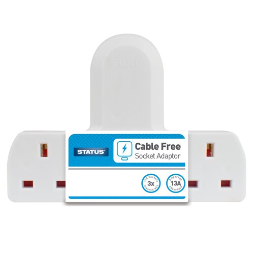 Status 3 Way Cable Free Socket Adaptor