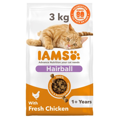 Iams Adult 1 Hairball Chicken 3kg