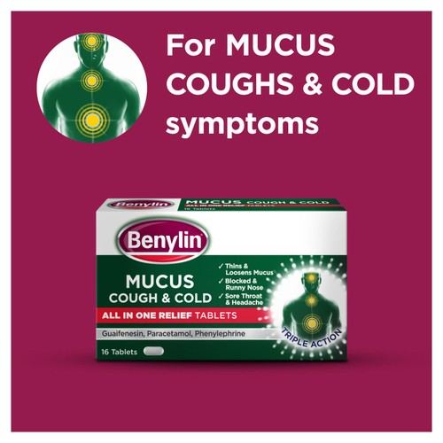 Benylin Mucus Cough Tabs  16 Pack