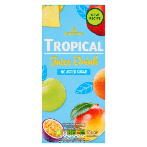 Morrisons no added sugar tropical juice drink