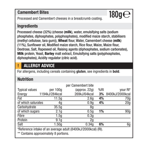 Morrisons 8 Camembert Bites 180g