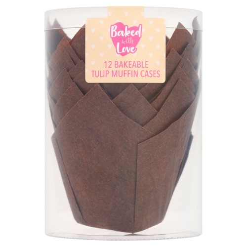 Baked with Love 12 Bakeable Tulip Muffin Cases