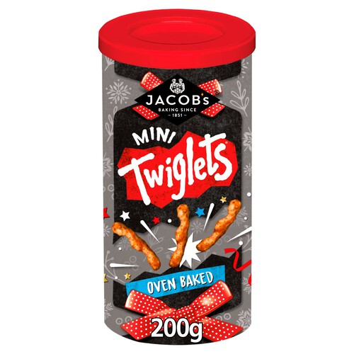 Jacob's Twiglets Original Baked Snacks Christmas Tub 