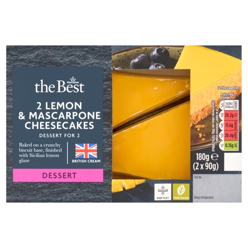 Morrisons The Best Lemon & Mascarpone Cheesecake Slices 180g