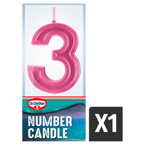 Dr. Oetker Number 3 Candle