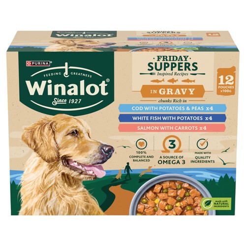 Winalot Friday Suppers Mixed Variety Fish In Gravy Wet Dog Food