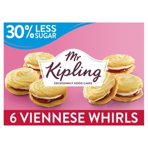 Mr Kipling Viennese Whirls Biscuits Multipack Snack 6pk