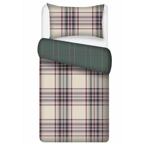 Home Style Nostalgia Check Duvet Cover Set Single