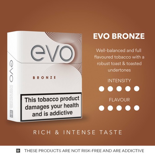 EVO Bronze Tobacco Sticks Designed Exclusively For Heating 20 Pack