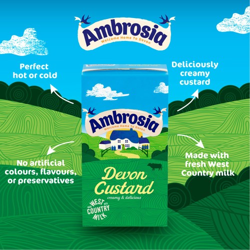 Ambrosia Devon Custard Dessert Carton 1kg