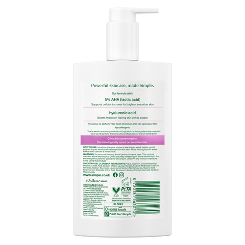 Simple Gel Facial Cleanser Smooth+ 240 ml
