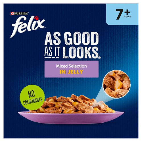 Felix As Good As It Looks Senior 7+ Mixed In Jelly Wet Cat Food