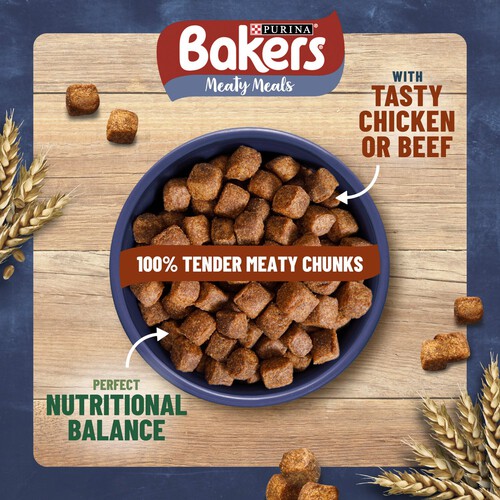 Bakers Meaty Meals Adult Dry Dog Food Beef