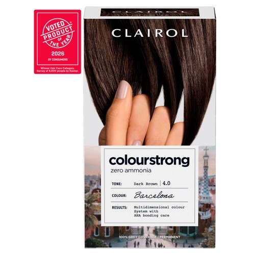 Clairol Colour Strong Permanent Hair Dye 4.0 Dark Brown