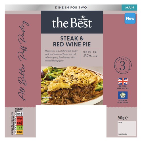 Morrisons The Best Steak And Red Wine Pie   500g