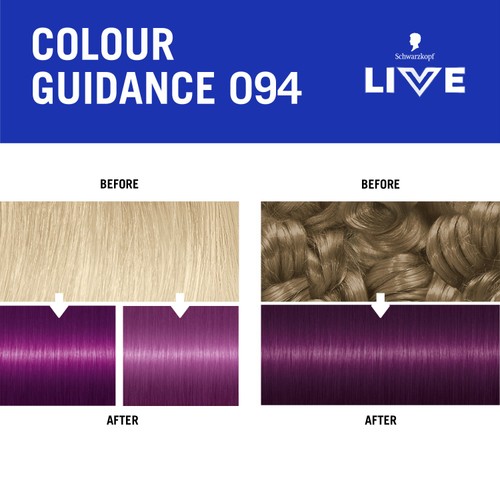 LIVE Colour Moment Semi-Permanent Hair Dye 094 Purple Punk