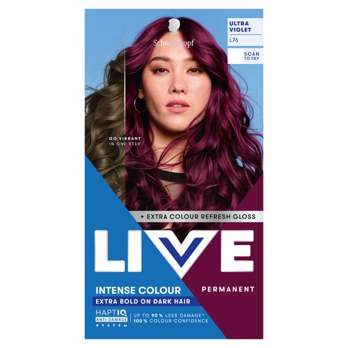LIVE Intense Colour Permanent Hair Dye L76 Ultra Violet