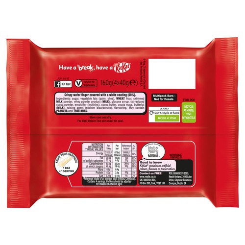 KitKat Chunky White Chocolate Bar Multipack 4x40g