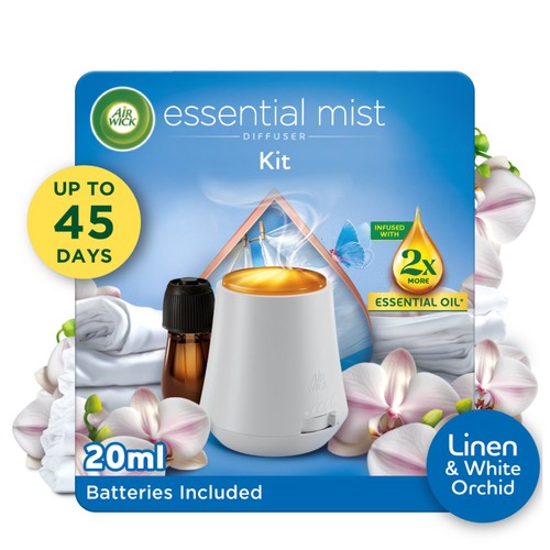 Air Wick Essential Mist Kit Linen & Petals