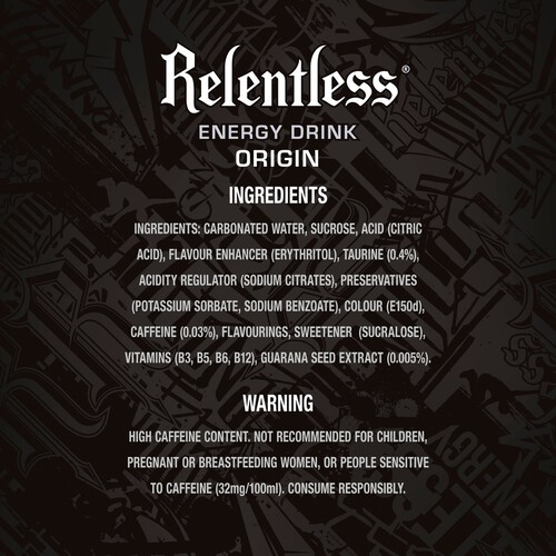 Relentless Origin Energy Drink 