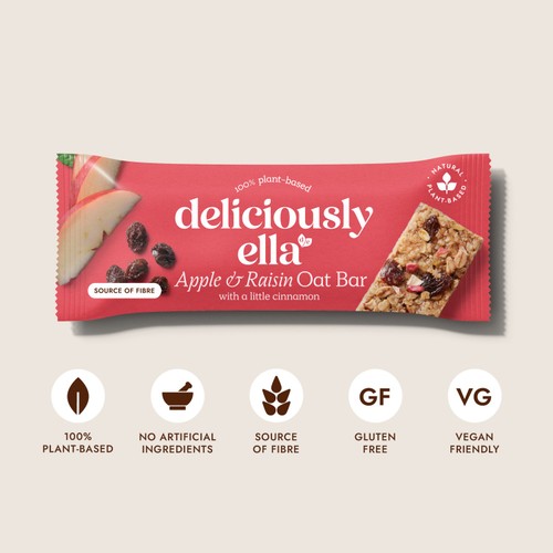 Deliciously Ella Apple, Raisin & Cinnamon Oat Bars Multipack 3x50g
