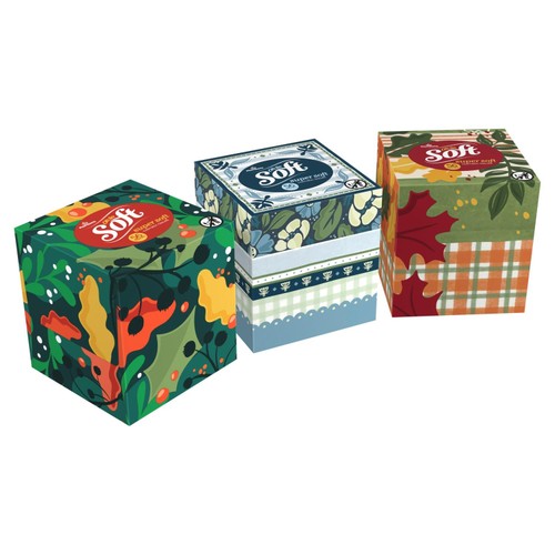 Morrisons Autumn Winter Limited Edition Cube Tissues