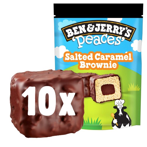 Ben & Jerry's Salted Caramel Brownie Peaces Ice Cream Frozen Snack 