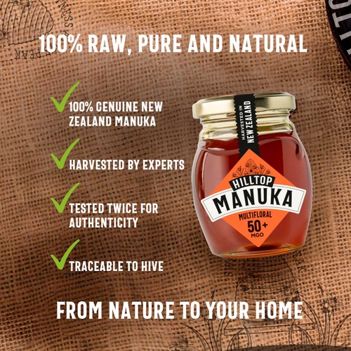 Hilltop Manuka Honey MGO 50+ - Morrisons Online Groceries & Offers