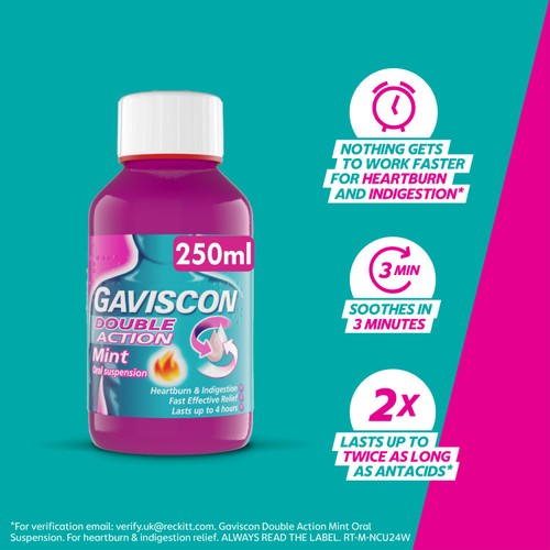 Gaviscon Double Action Liquid Mint 250ml