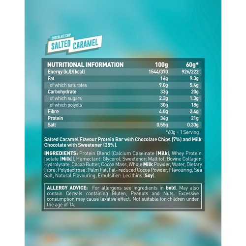 Grenade Protein Bar Chocolate Chip Salted Caramel Flavour 60g