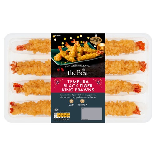 Morrisons The Best Tempura Black Tiger King Prawns   180g
