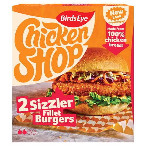 Birds Eye Chicken Shop 2 Sizzler Fillet Burgers