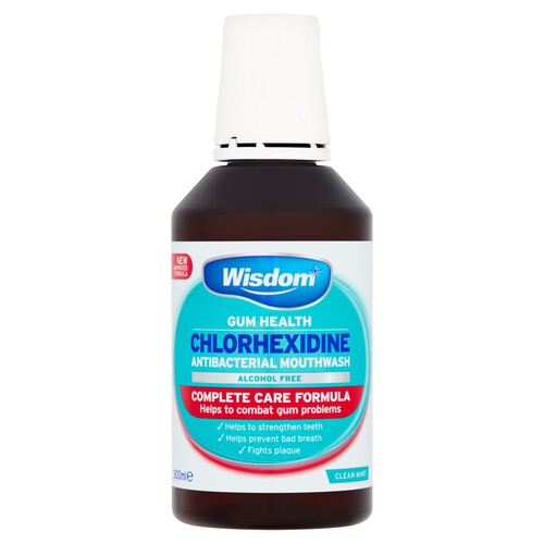 Wisdom Chlorhexidine Clean Mint Antibacterial Mouthwash 