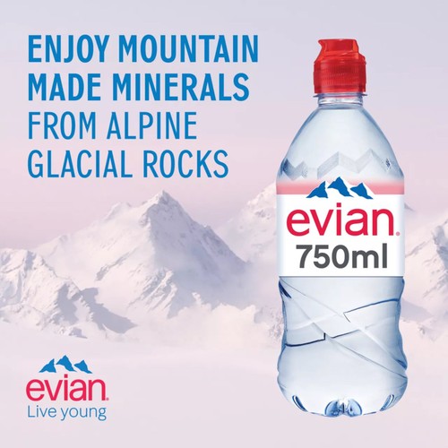 evian Natural Mineral Water Sports Cap
