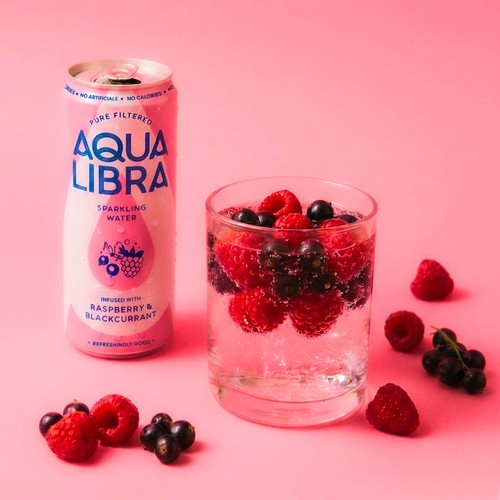 Aqua Libra Sparkling Water Raspberry & Blackcurrant 