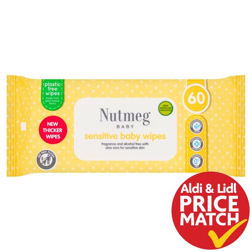 Nutmeg Sensitive Baby Wipes