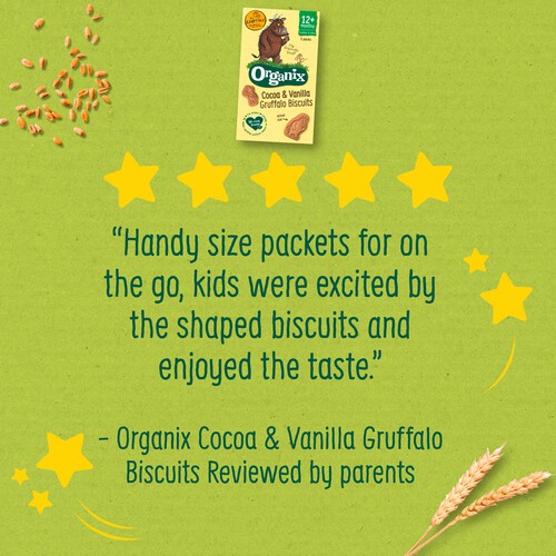 Organix Cocoa & Vanilla Gruffalo Biscuits 12+ Months