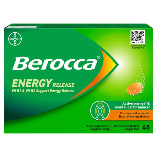 Berocca Orange Effervescent Energy Vitamin Tablets
