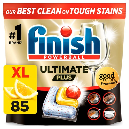 Finish Ultimate Plus Dishwasher Tablets Lemon 85 Tablets